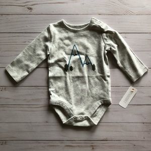 Gymboree Gray Mountains Trees Stars Snapsuit
